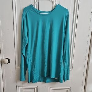 Med Couture Turquoise Long Sleeve Top